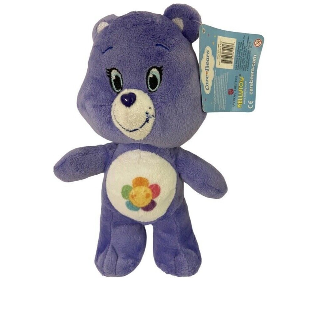 Care Bears 9 Inch Harmony Bear Purple Flower Stuff Animal Toy